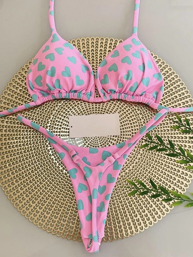 RUOTONGSEPT Swimwear Women Leopard Print Brazilian Bikini Set Sexy Thong Swimsuit Two Pieces Bathing Suit Women 2023 Beach Wear