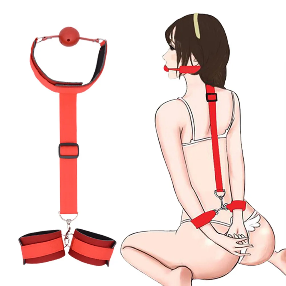 Adult Games Erotic Sex Toys For Woman Couples Slave Neck Collar Wrist Nylon SM Bondage Restraints Collar Fetish Sex Products