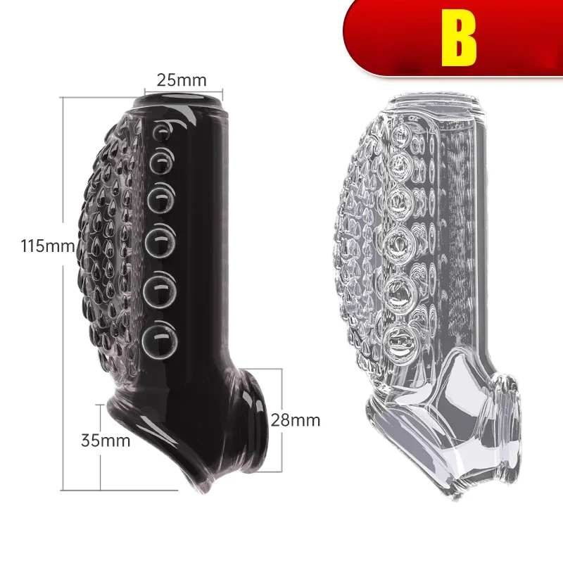 Penis Enlargement Sex Toys For Men Cock Ring Stretcher Extender Sleeve Reusable Condoms Goods Adults Products Erotic Couple Tool