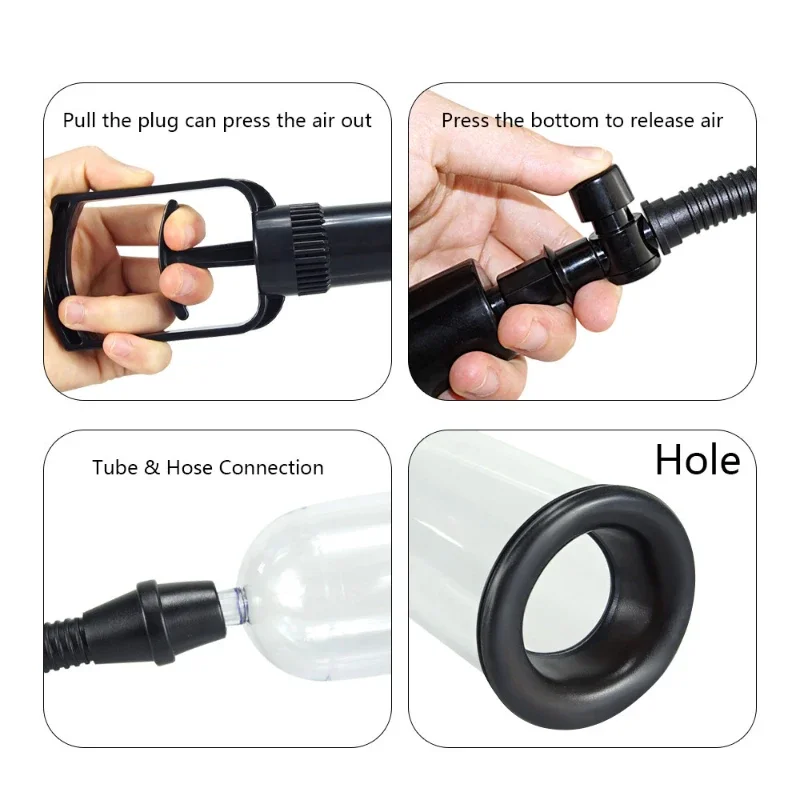 Manual penis pump sex toys for men penis enlargement vacuum pump for penis enhancement male masturbator adult extender too