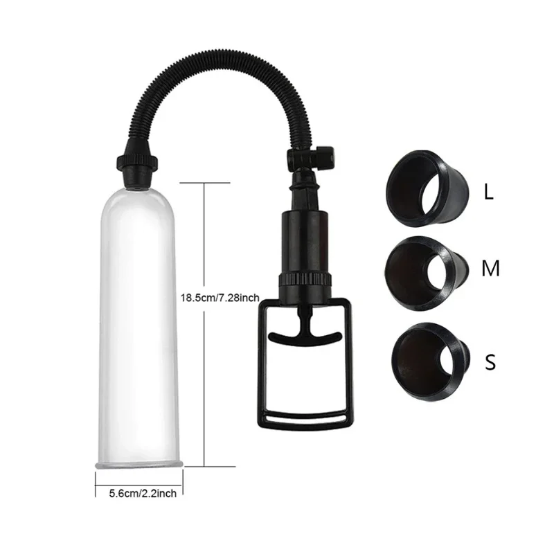 Manual penis pump sex toys for men penis enlargement vacuum pump for penis enhancement male masturbator adult extender too