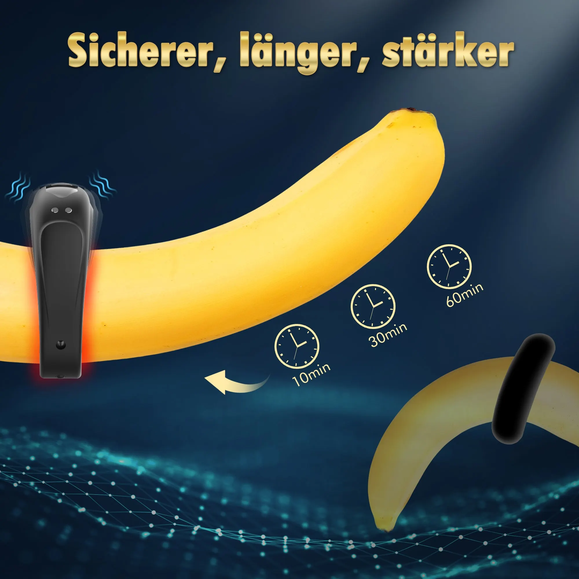 Adjustable Vibrator Cock Ring Men Penis Ring 10 Vibration Ejaculation Delay Erection Testis Cockring Adult Sex Toys for Couples