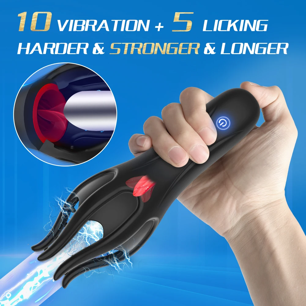 Glans Trainer for Men Powerful Vibrating Penis G Spot Masturbator Soft Fingertip Prolong Endurance Massage Vibrator Erotic Toys