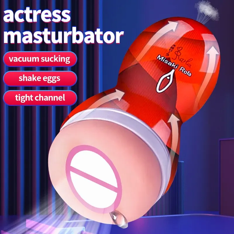 Male Masturbators for Men Vagina Vacuum Pocket Pussy Vaginator Endurance Exercise Masturbation Sex Toys Vibrator Masturb Cup